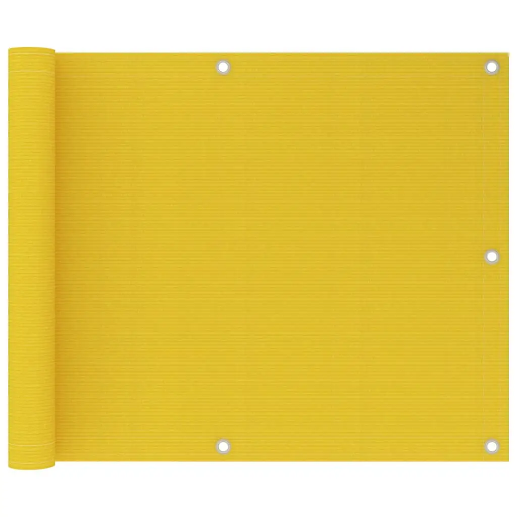 Écran de balcon Jaune PEHD 75 x 600 cm – PANGIVO
