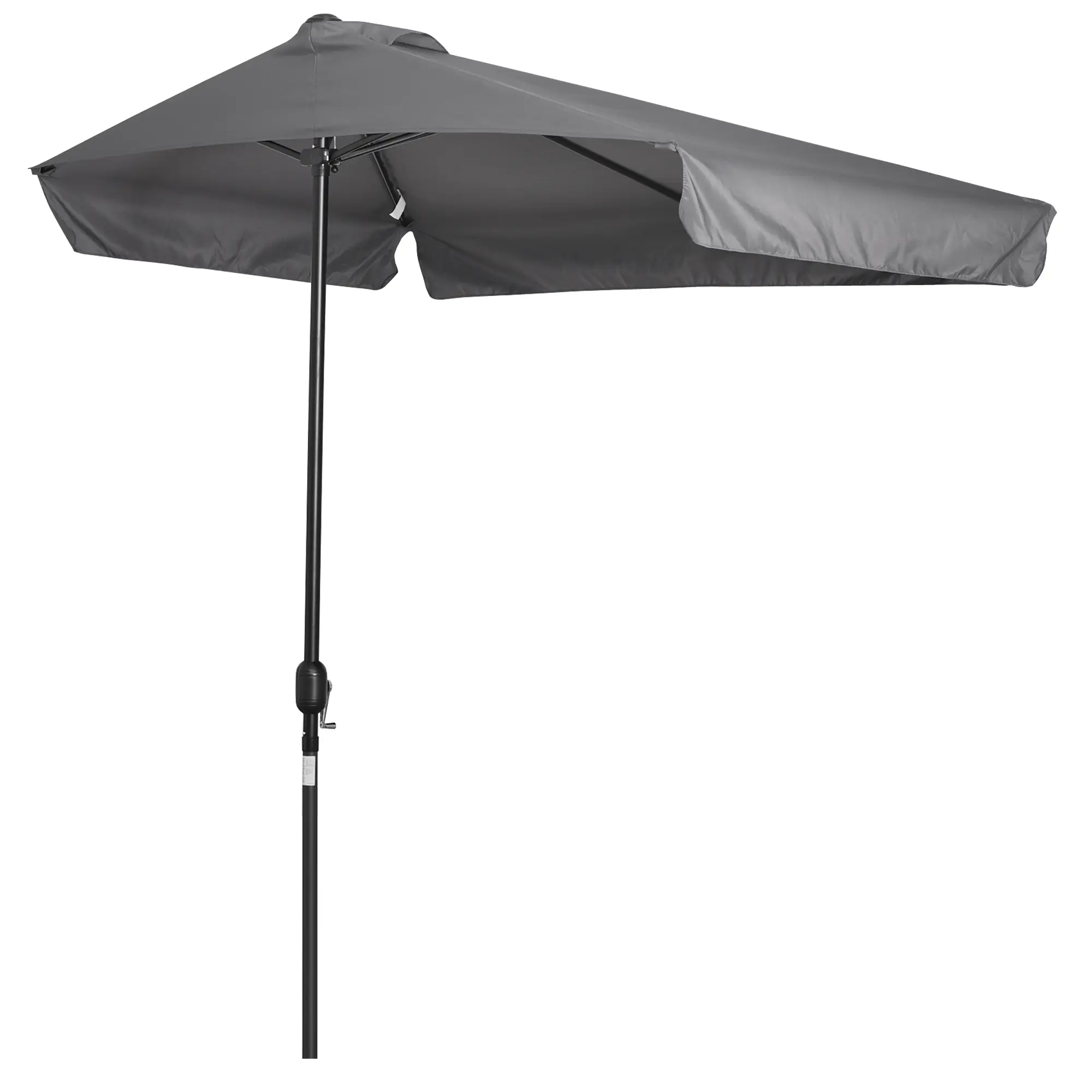 Parasol de balcon 2,3×1,3×2,49m 5 entretoises métal polyester haute densité gris – Outsunny
