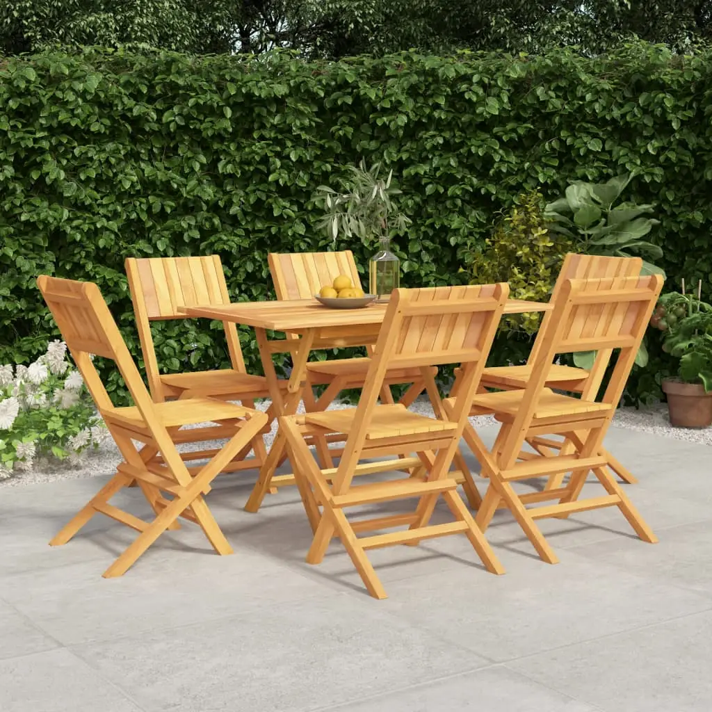 Ensemble à manger de jardin 7 pcs Bois de teck solide vidaXL 3155008