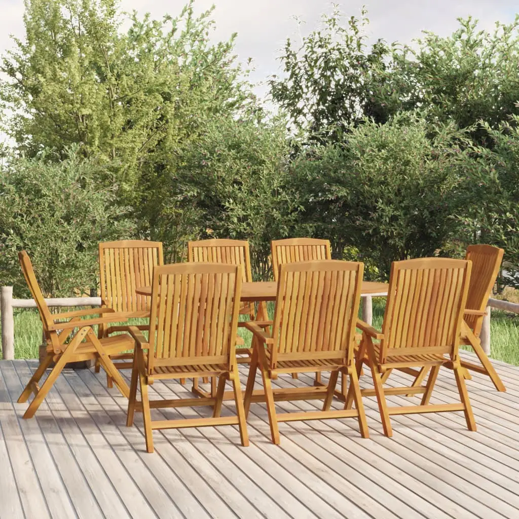 Ensemble à manger de jardin 9 pcs Bois de teck solide vidaXL 3154920