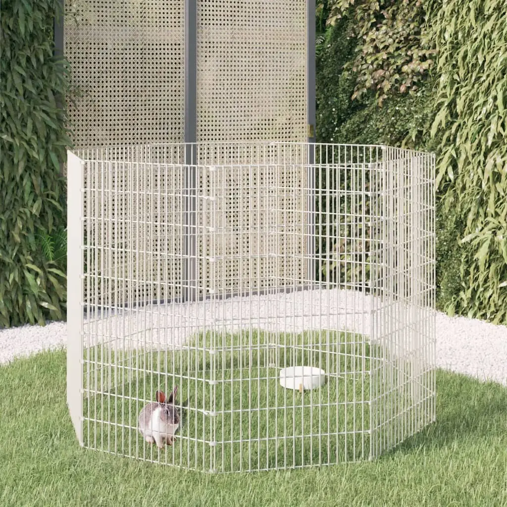 Enclos pour animaux en liberté 8 panneaux 54 x 100 cm Fer galvanisé vidaXL 171582