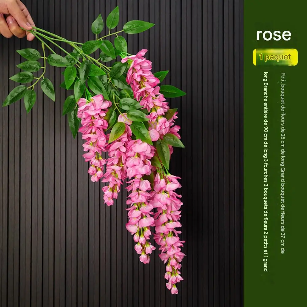 Décoration Plafond Glycine et Cassia Artificielles Rose – Lot de 2 – Fleurs Réalistes Sans Entretien – Lytech