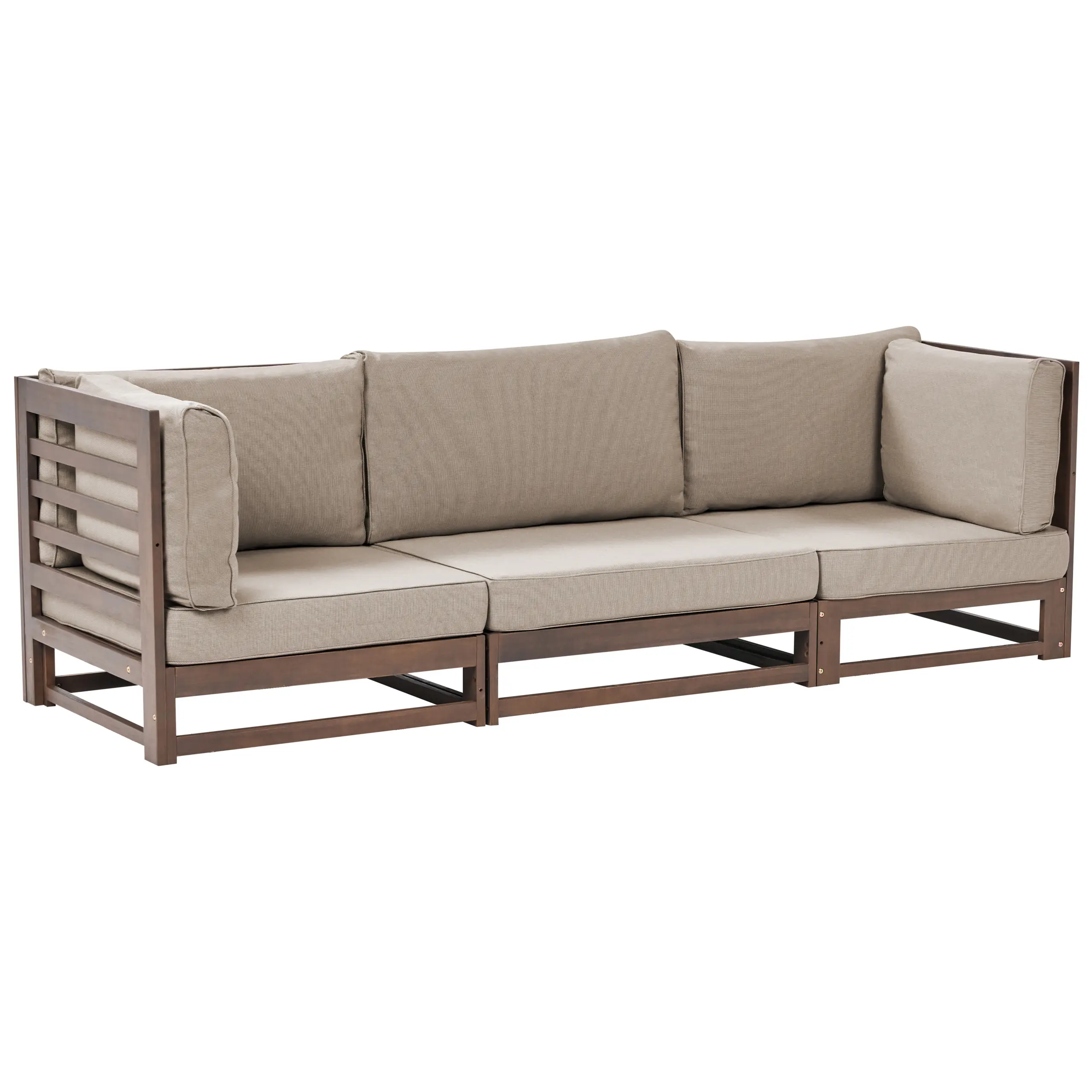 Canapé de jardin Bois d’acacia certifié Marron foncé TRANI – Beliani