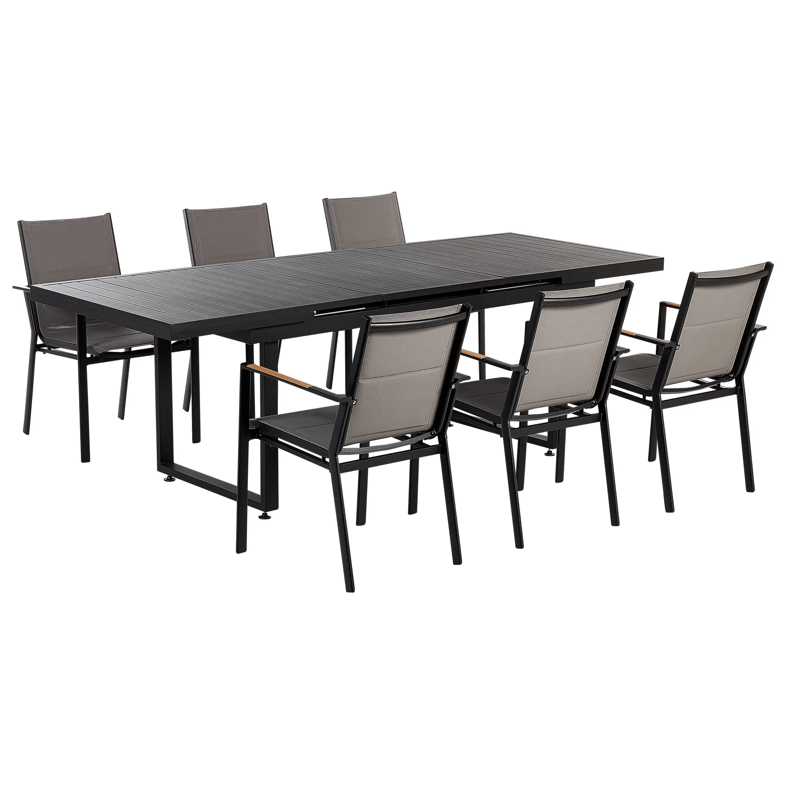 Set de salle à manger Aluminium Noir VALCANETTO/BUSSETO – Beliani