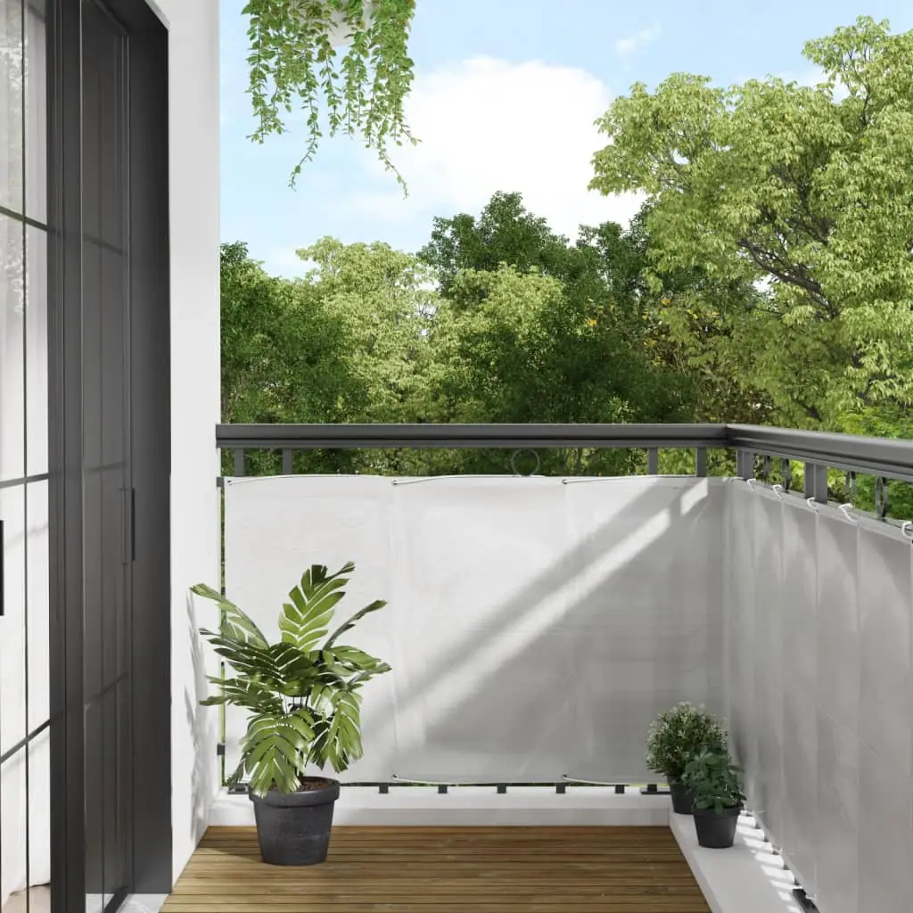 Écran de balcon polyester oxford gris clair 90 x 500 cm – PANGIVO