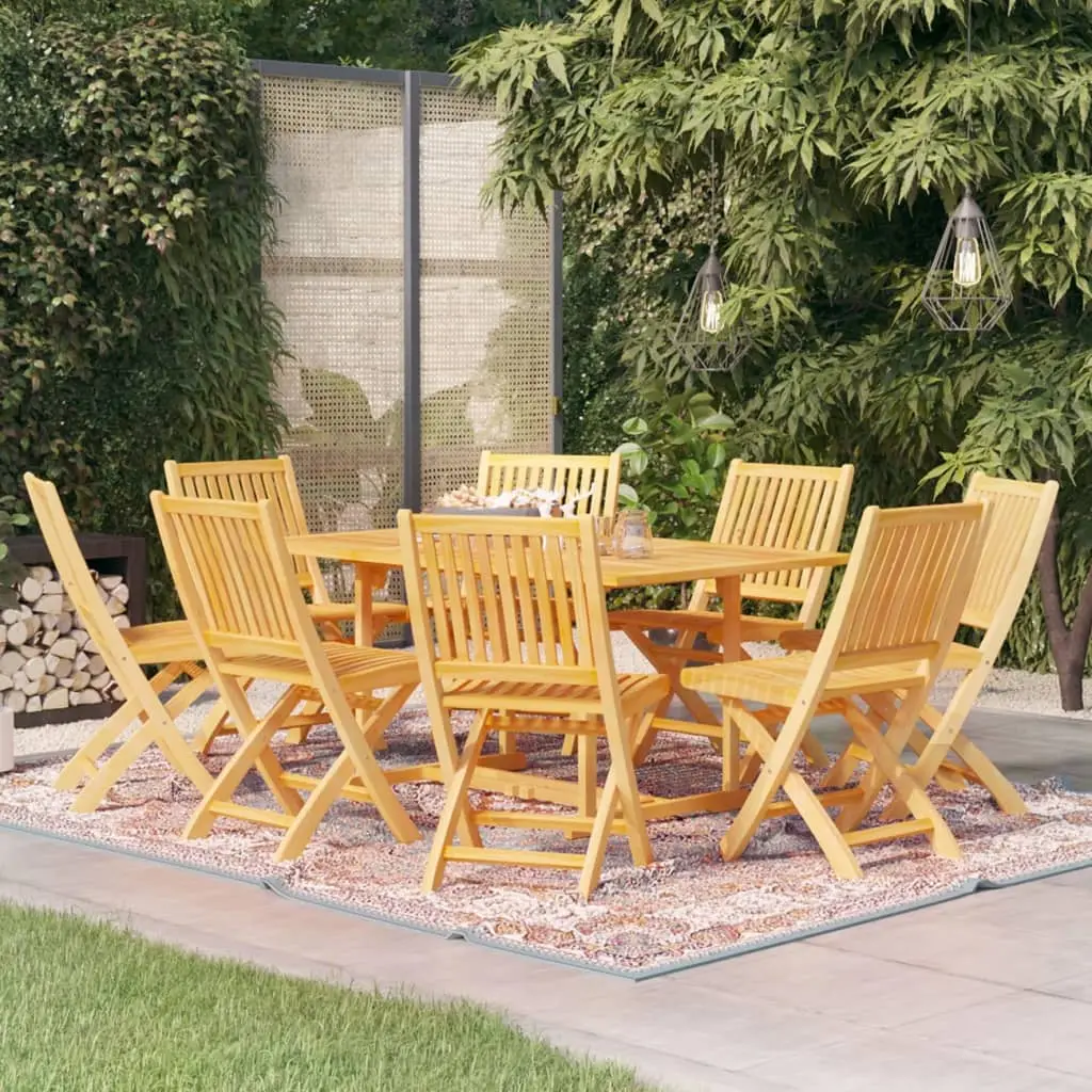 Ensemble à manger de jardin 9 pcs Bois de teck massif vidaXL 3059578