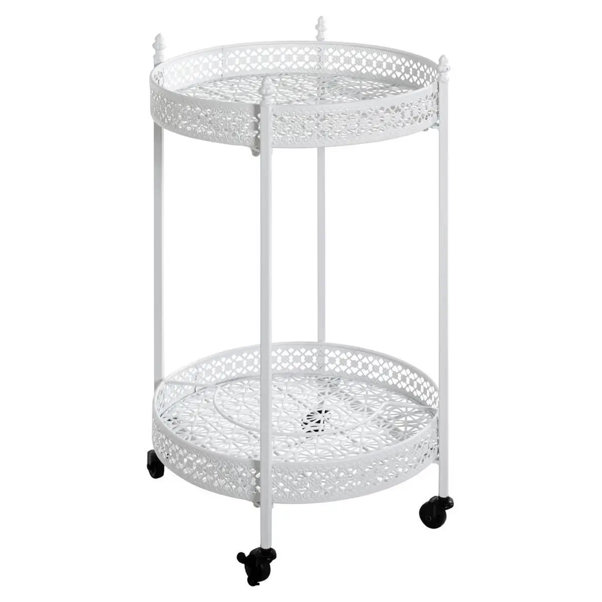 Desserte de Cuisine Ronde «Ulika» 74cm Blanc