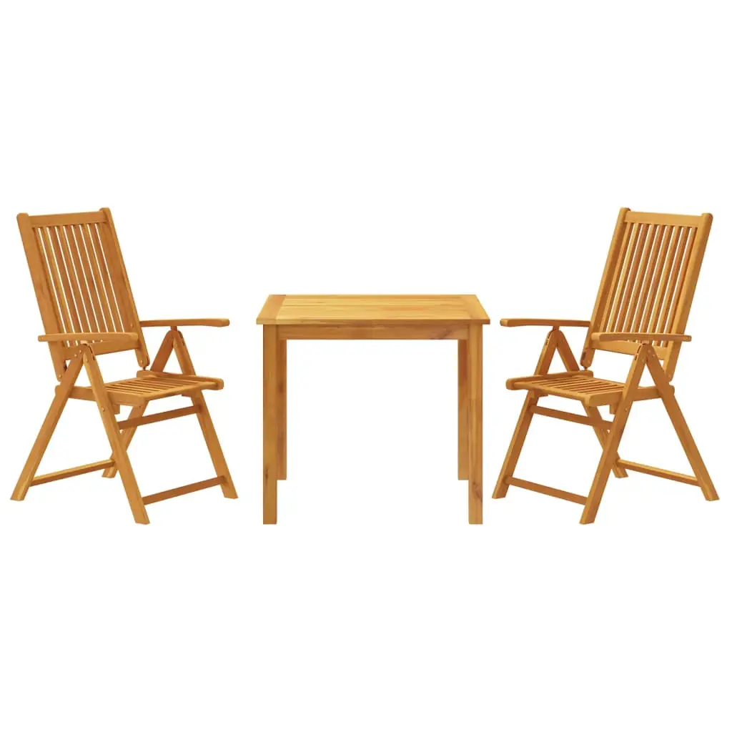 Ensemble à manger de jardin 3 pcs | Mobilier d’extérieur 85x85x74 cm Bois d’acacia solide Maison Chic