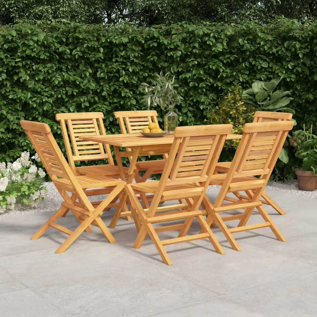 Ensemble à manger de jardin 7 pcs Bois de teck solide vidaXL 3155000