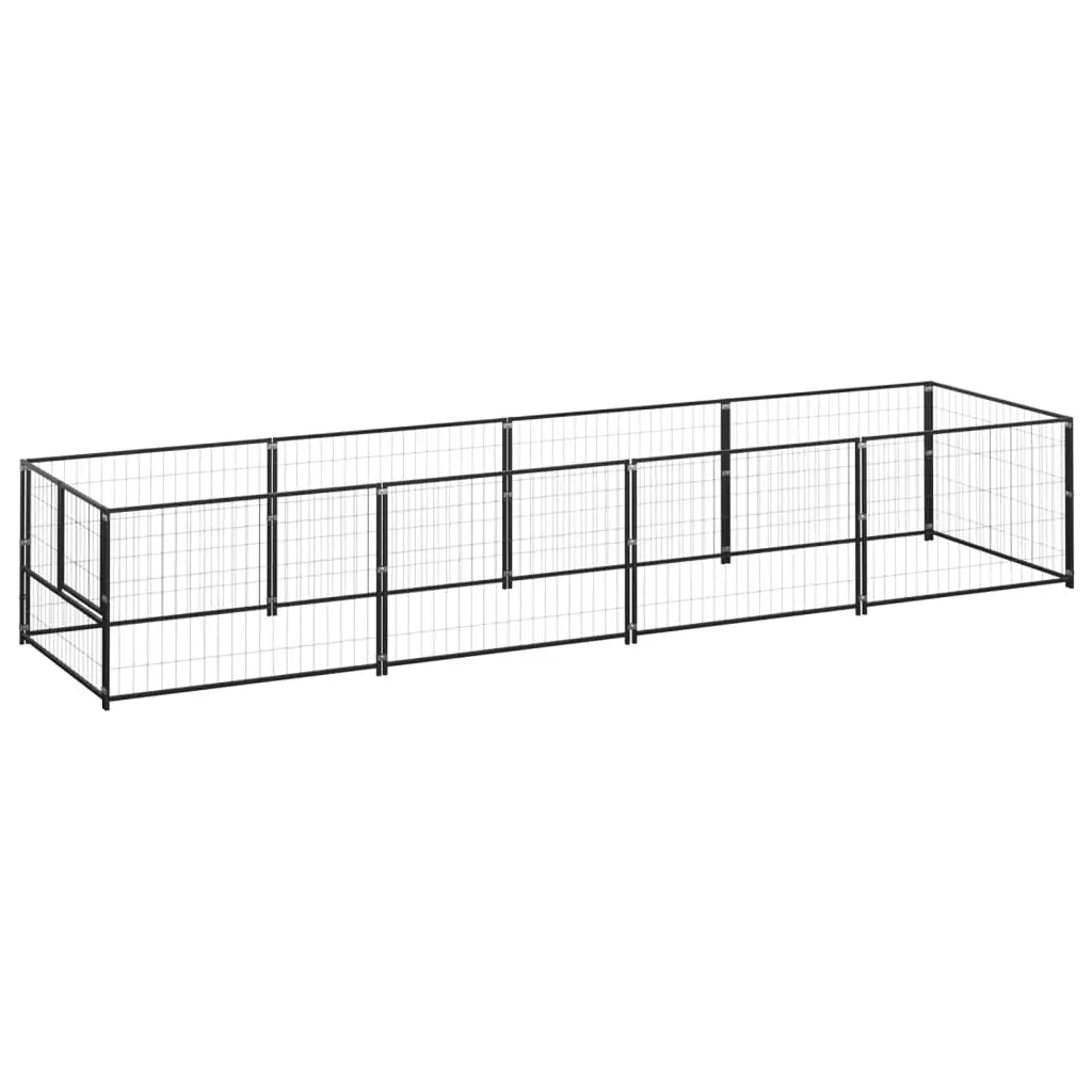 Enclos pour chien en acier robuste sécurisé pour jardin Noir 4 m² – ComfortXL Outdoor Living