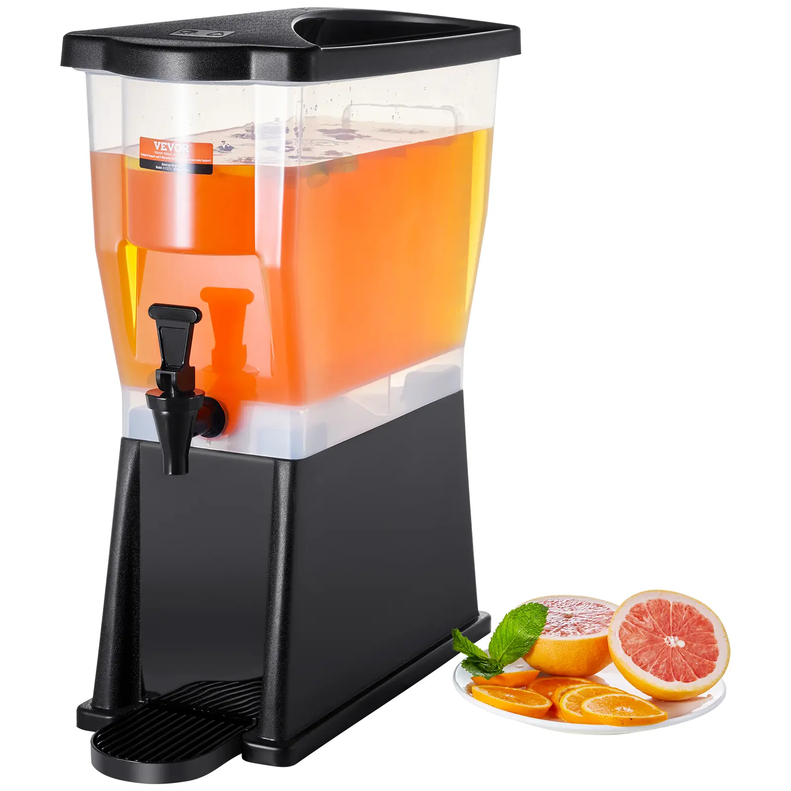 VEVOR Distributeur boissons 11 L, plastique, robinet, couvercle. Jus, limonade.