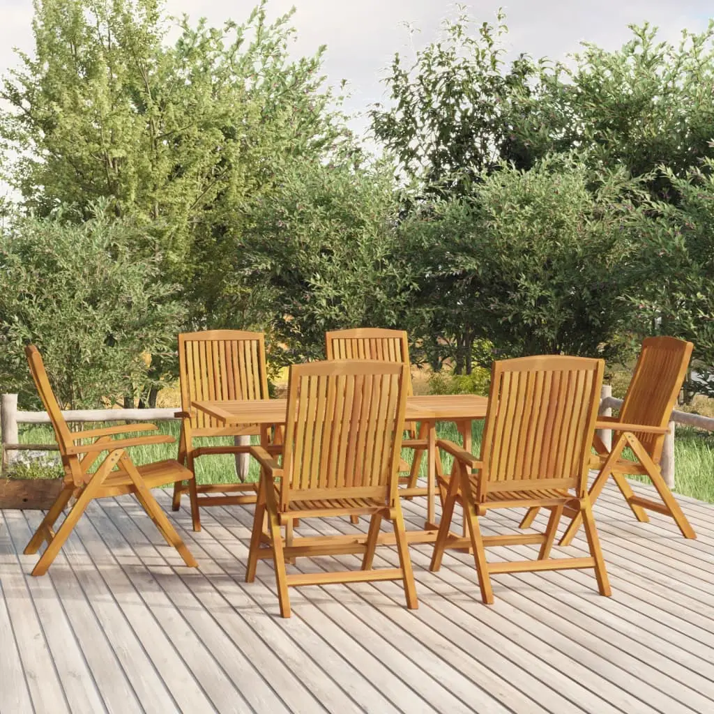 Ensemble à manger de jardin 7 pcs Bois de teck solide vidaXL 3154918