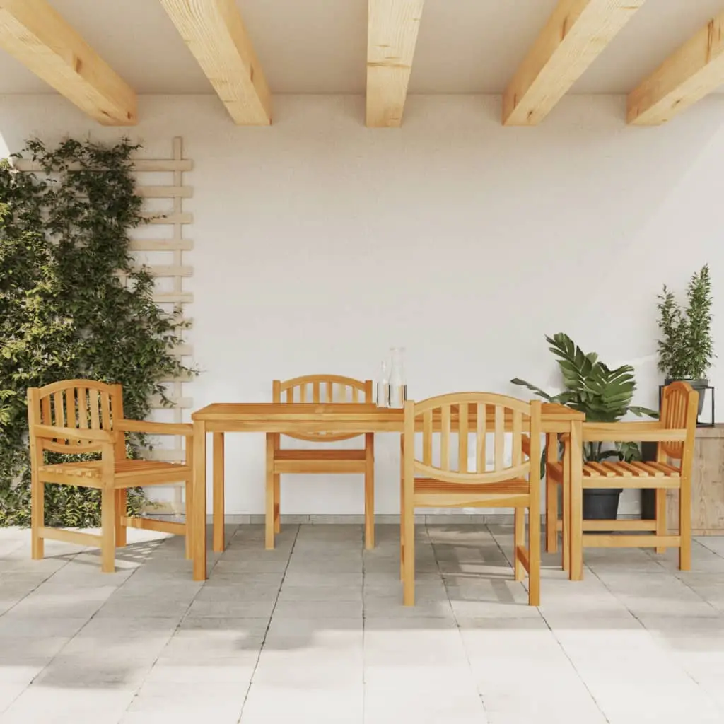 Ensemble à manger de jardin 5pcs Bois de teck massif vidaXL 3157933