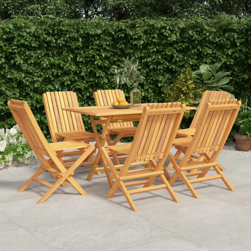 Ensemble à manger de jardin 7 pcs Bois de teck solide vidaXL 3155004