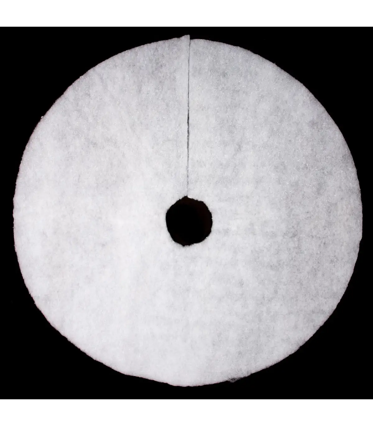 Déco de Noël Tapis pour pied de Sapin Blanc pailleté D 100 cm