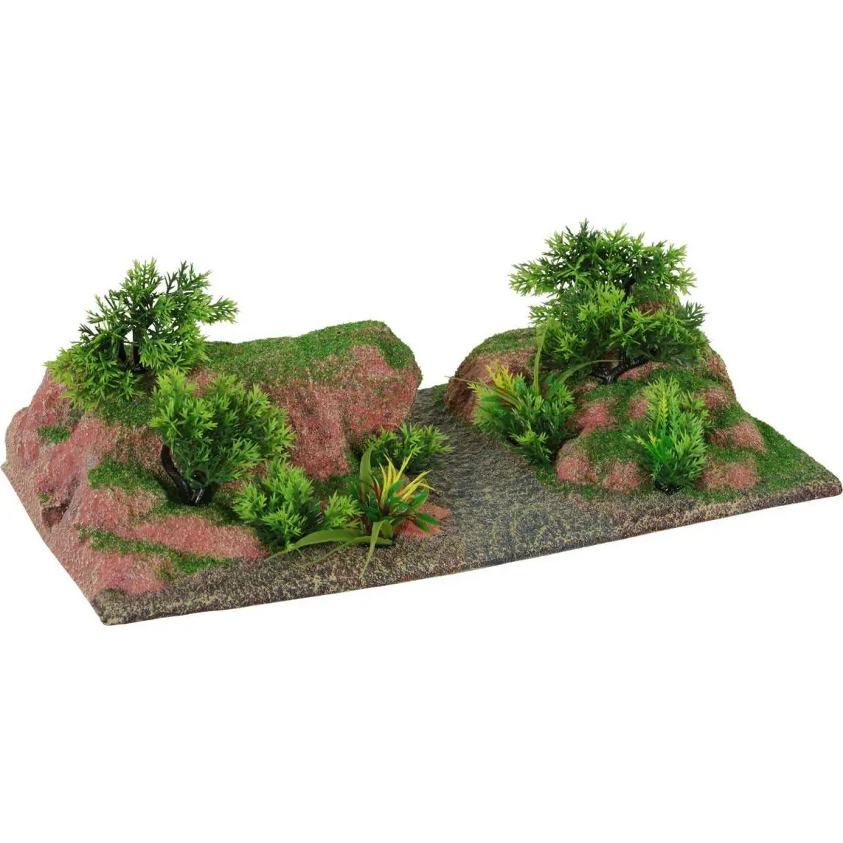 Décor complet pour aquarium 35 cm Landscape Sol rouge