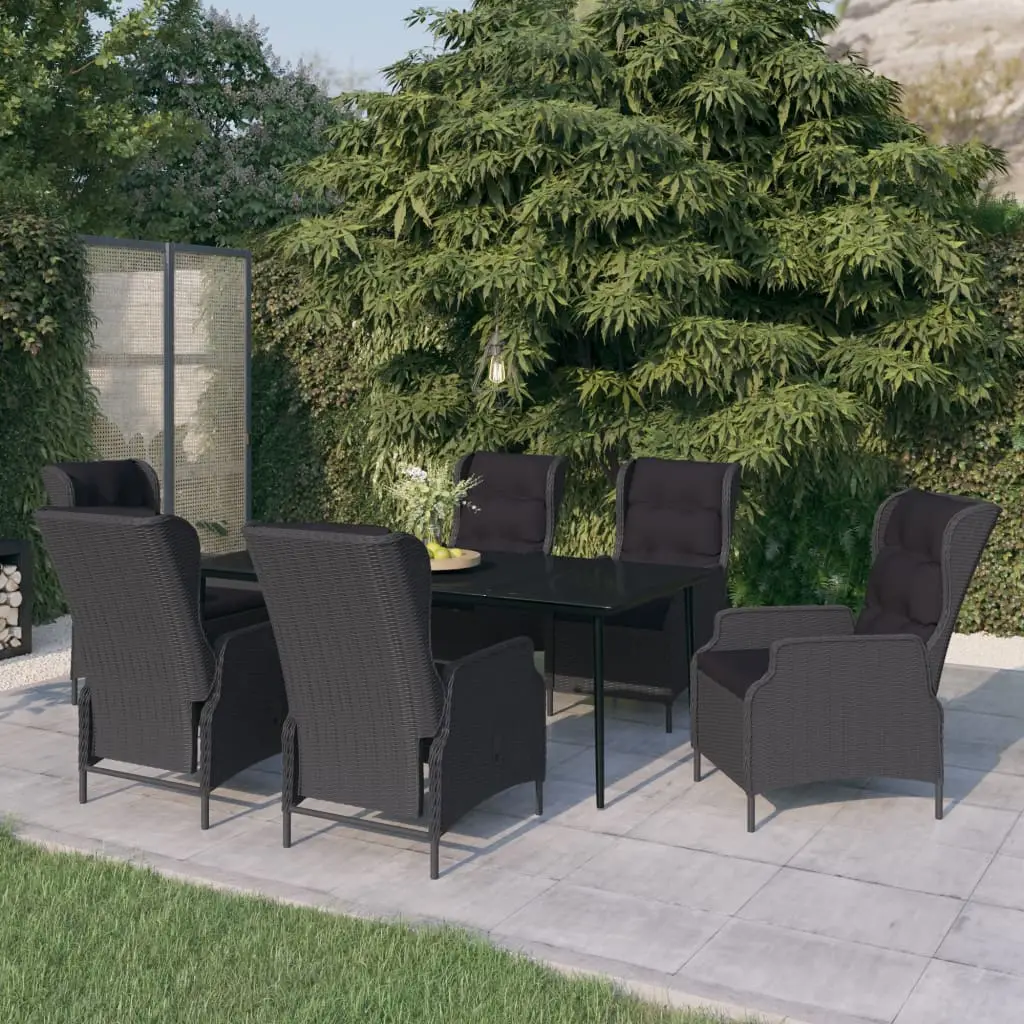Ensemble à manger de jardin 7 pcs Gris foncé vidaXL 3099659