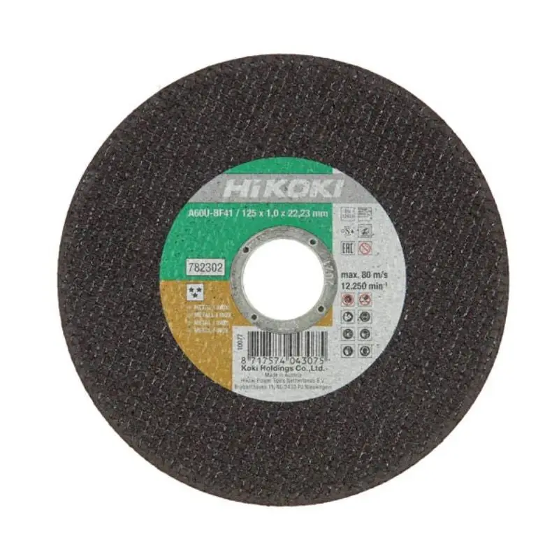 Disque à tronç. inox Proline HIKOKI Ø125 – 782302 – ép.1 m.plat Hikoki