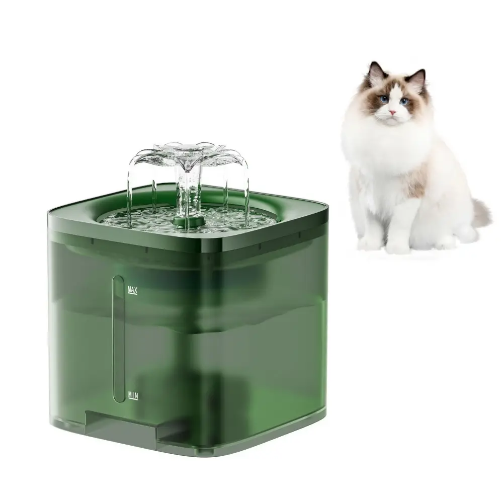 Dispenseur d’eau pour animaux de compagnie en forme de fleur Noir MCBOSON