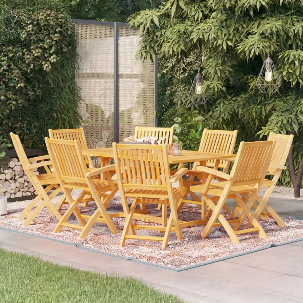 Ensemble à manger de jardin 9 pcs Bois de teck massif vidaXL 3059576