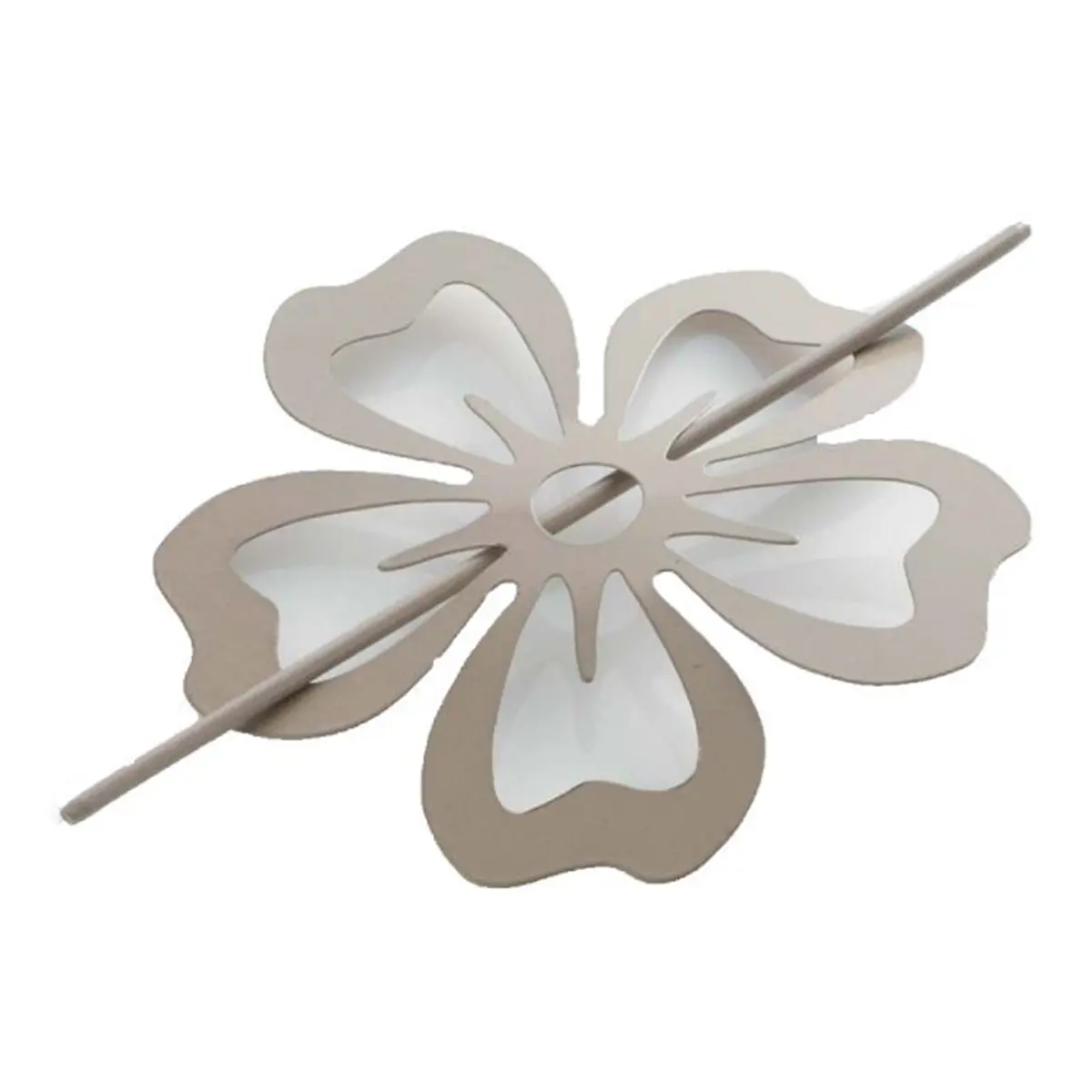Embrasse de Rideau Broche «Pétaly» 15cm Taupe