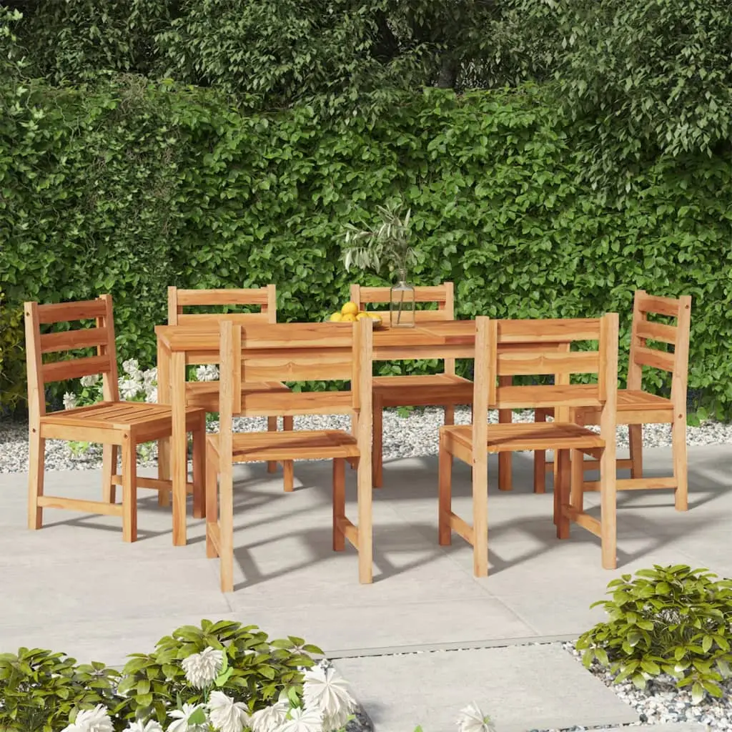 Ensemble à manger de jardin 7 pcs Bois de teck solide vidaXL 3157188