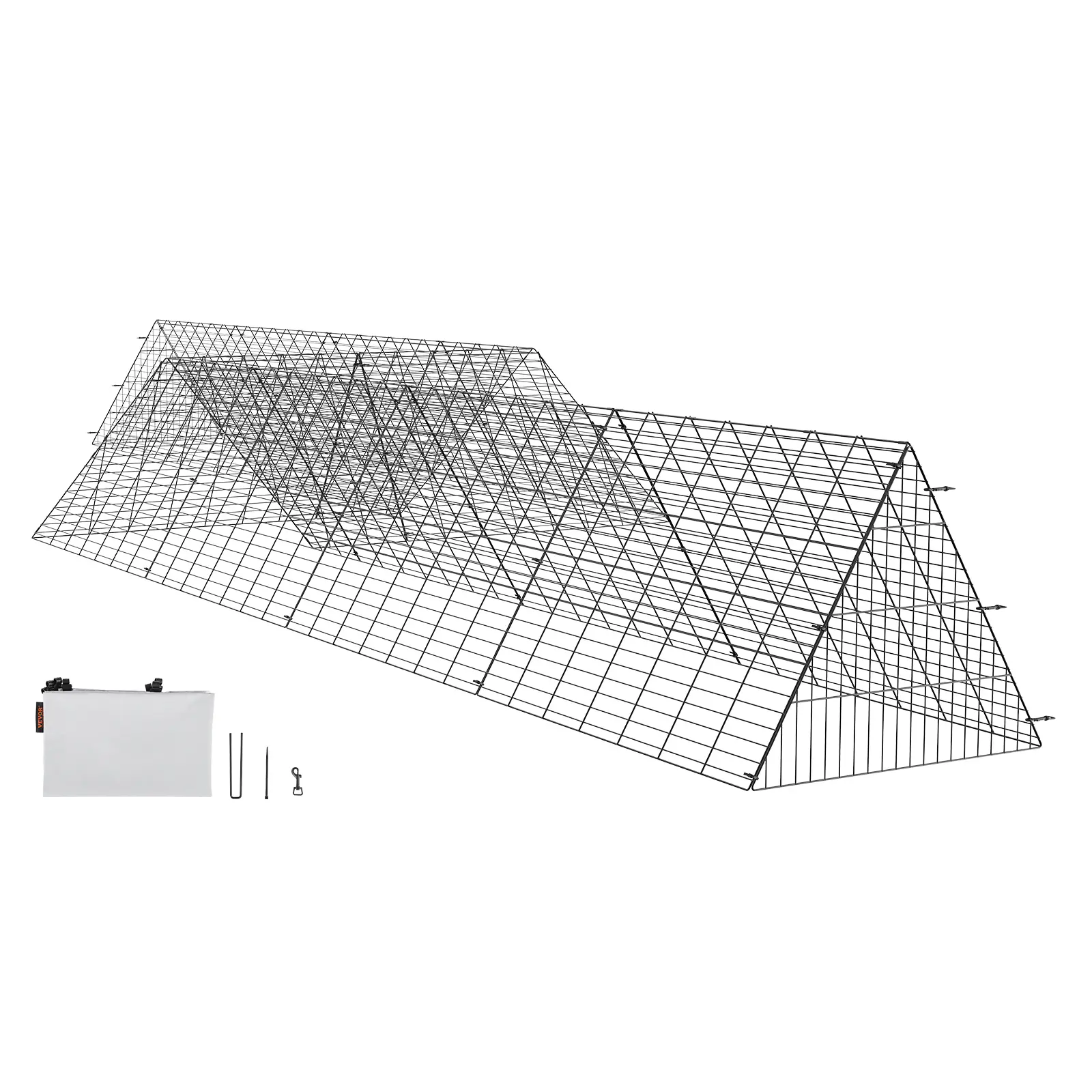 VEVOR Enclos poulailler, 729x200x61,5 cm, tunnels. Portable, pour poulets, canards, lapins.
