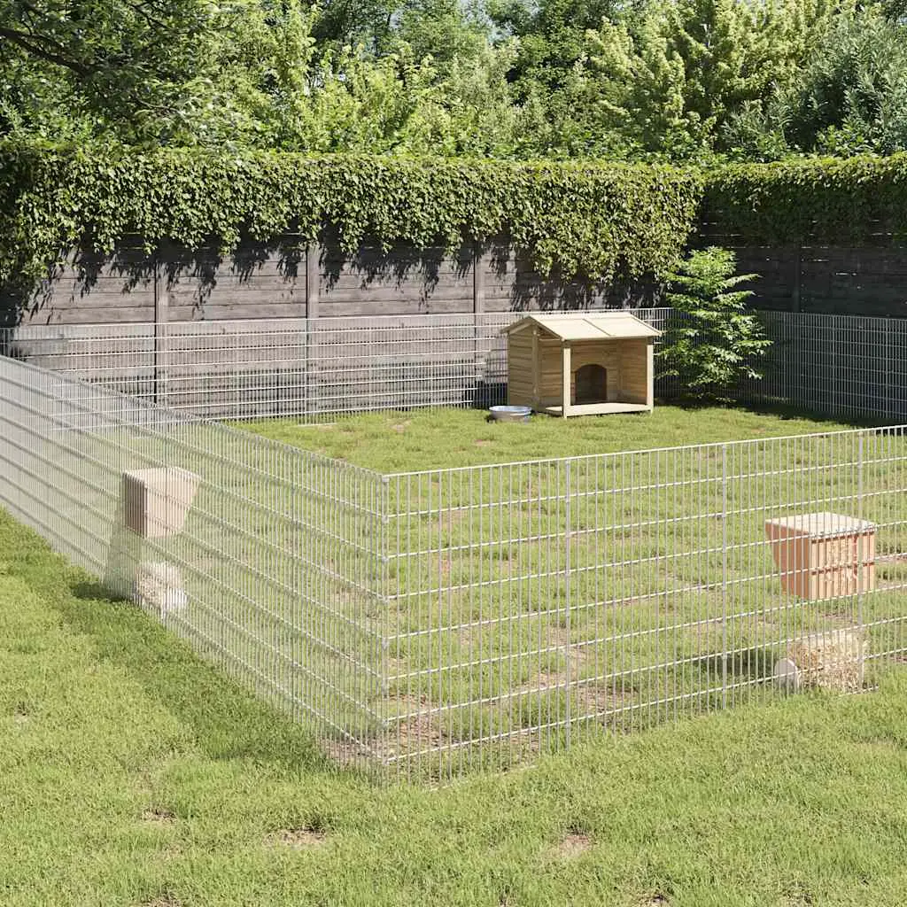Enclos pour animaux en liberté 48panneaux 54x80cm fer galvanisé vidaXL 3321348