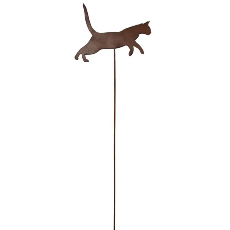 Déco de jardin Chat 85cm en métal – Fleur
