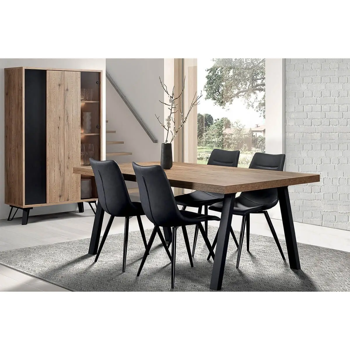 Ensemble Argentier + Table 170cm Piètement Métal A – CARSON