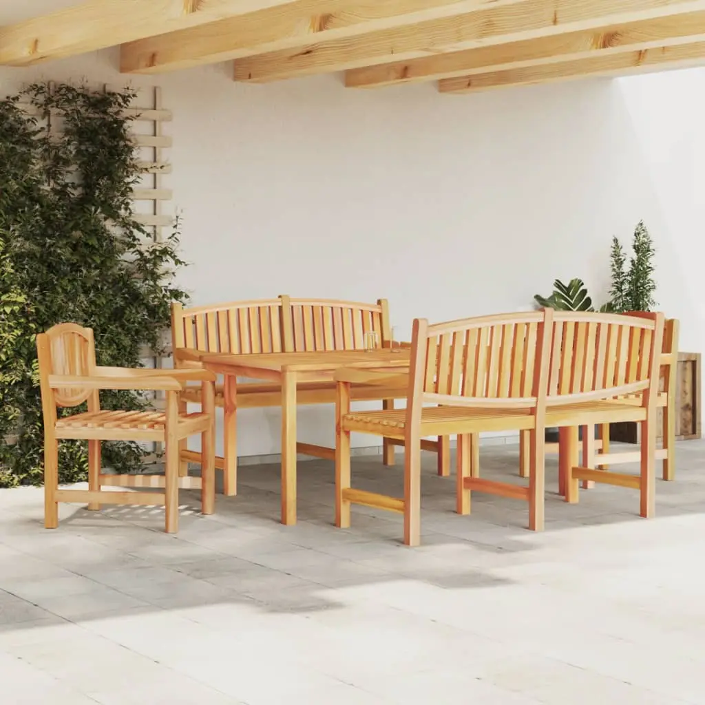 Ensemble à manger de jardin 5pcs Bois de teck massif vidaXL 3157945