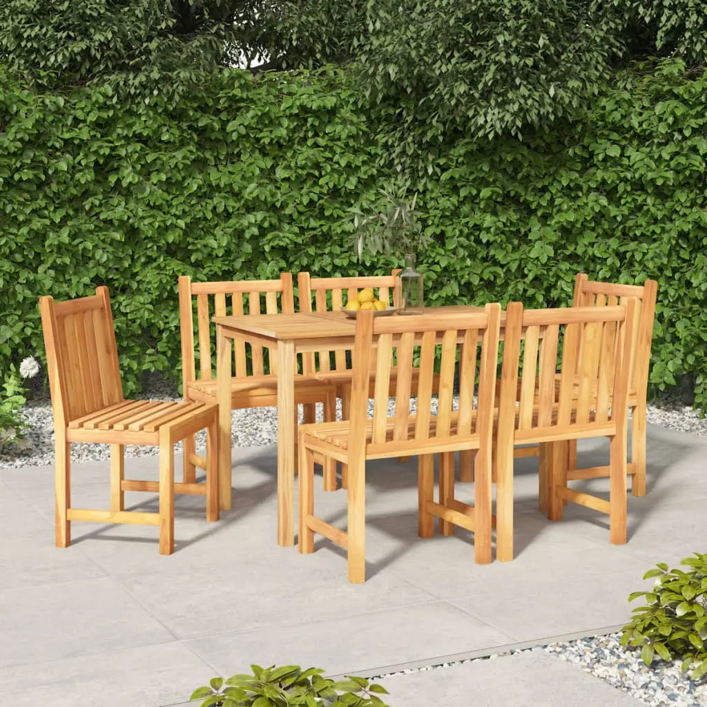 Ensemble à manger de jardin 7 pcs Bois de teck solide vidaXL 3157149