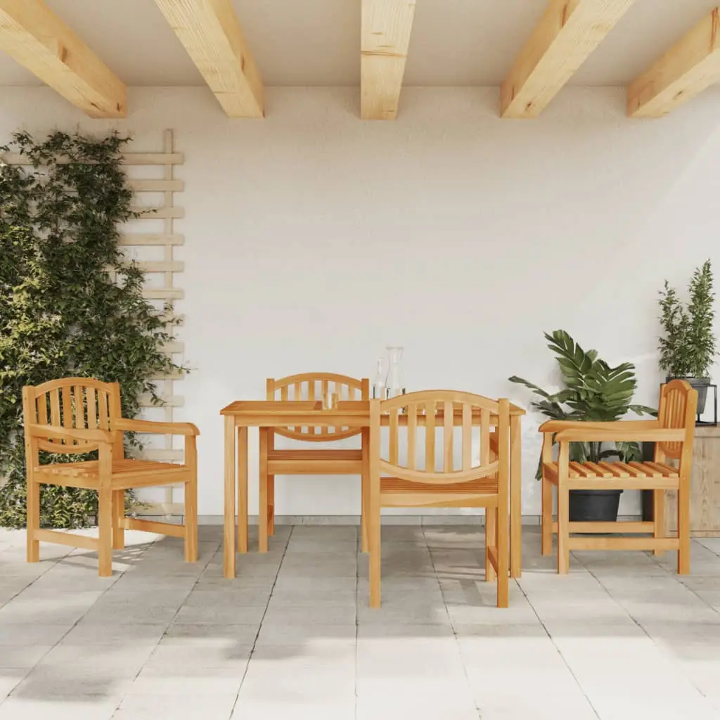 Ensemble à manger de jardin 5pcs Bois de teck massif vidaXL 3157927