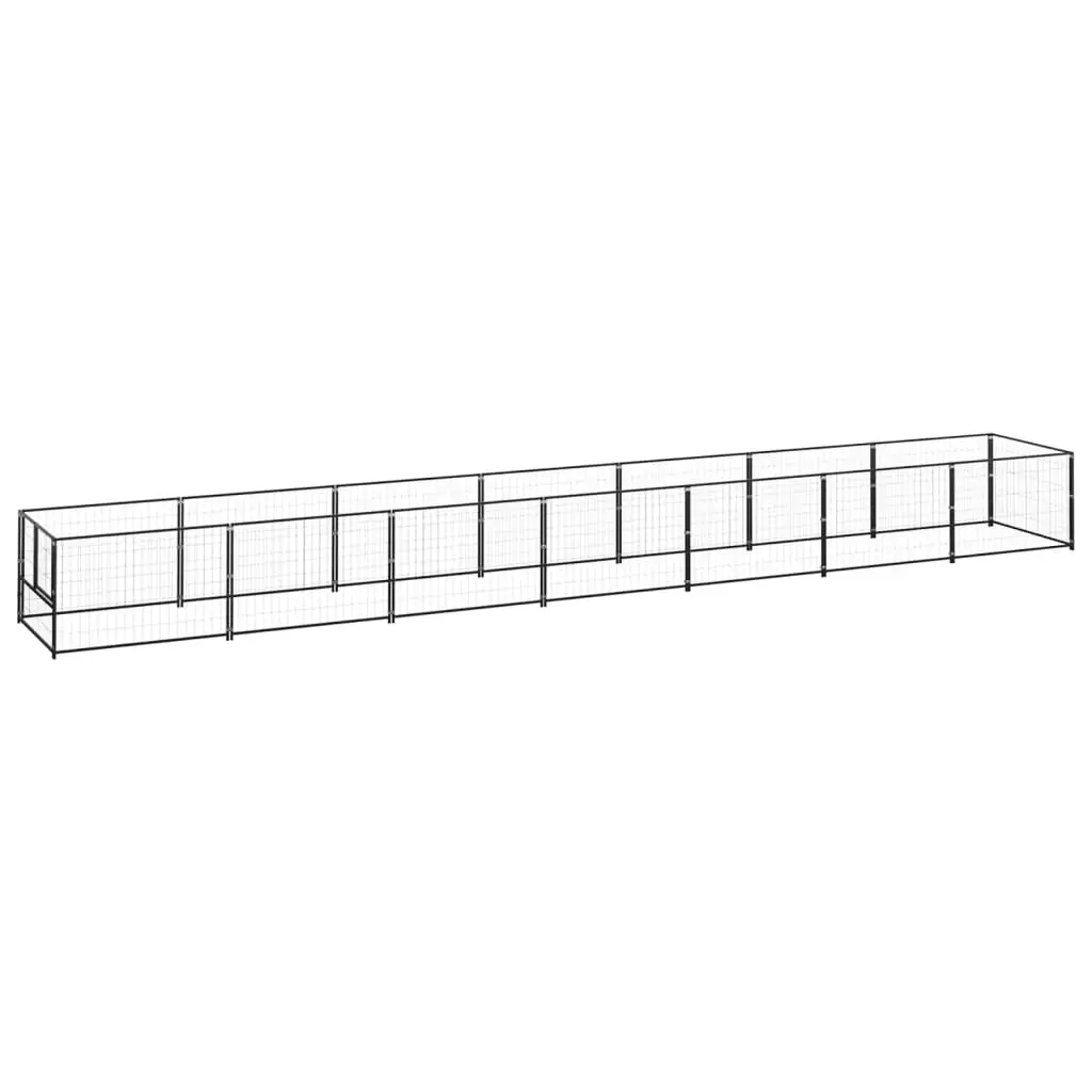 Enclos pour chien en acier robuste sécurisé pour jardin Noir 7 m² – ComfortXL Outdoor Living