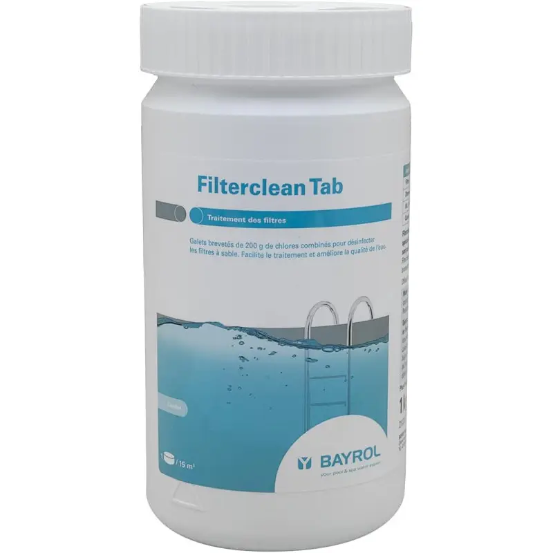 Nettoyage filtre piscine à sable Bayrol Filterclean Tab – 1 kg – 1 kg