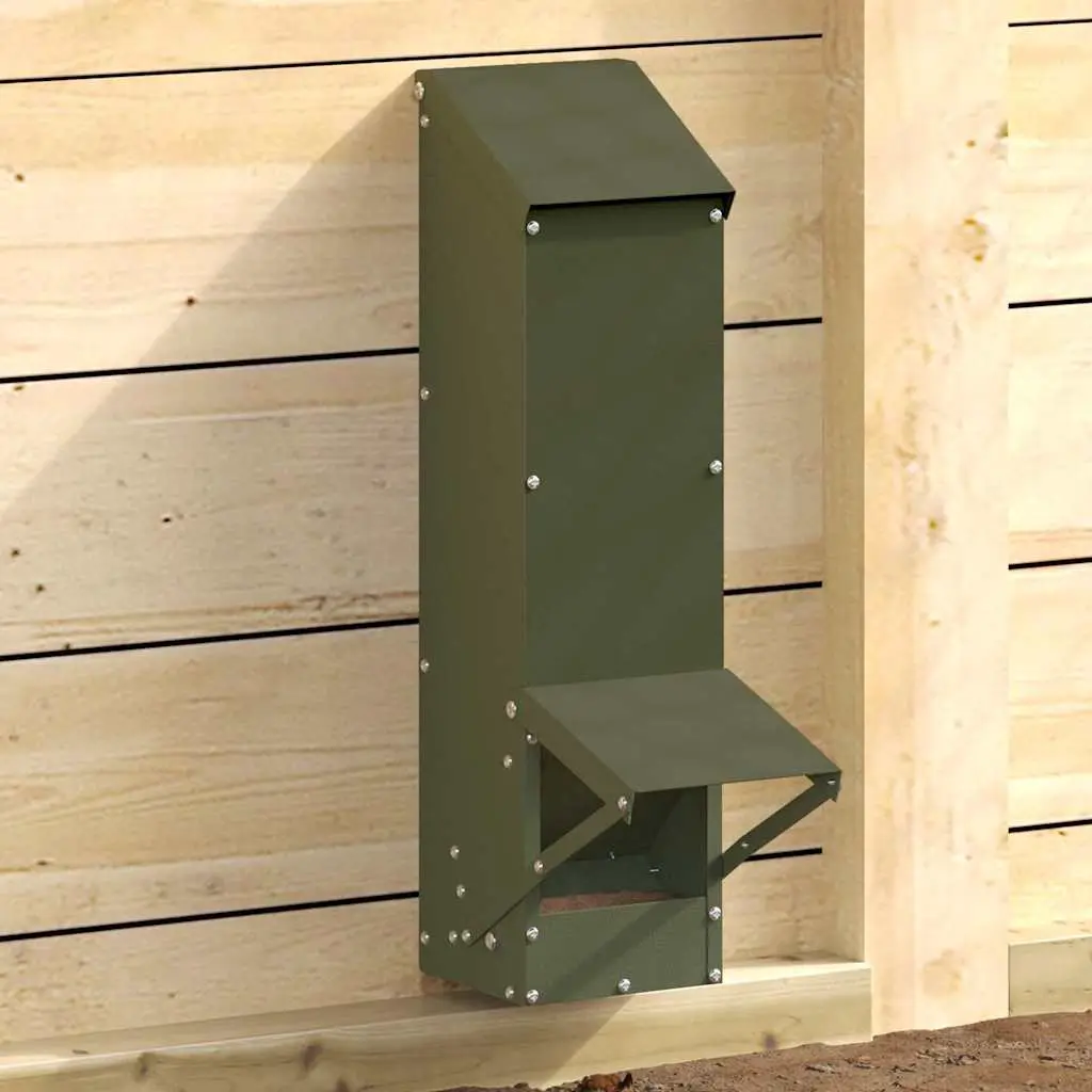 Distributeur Vertical Volaille Métal Étanche 5kg Olive – ComfortXL Outdoor Living