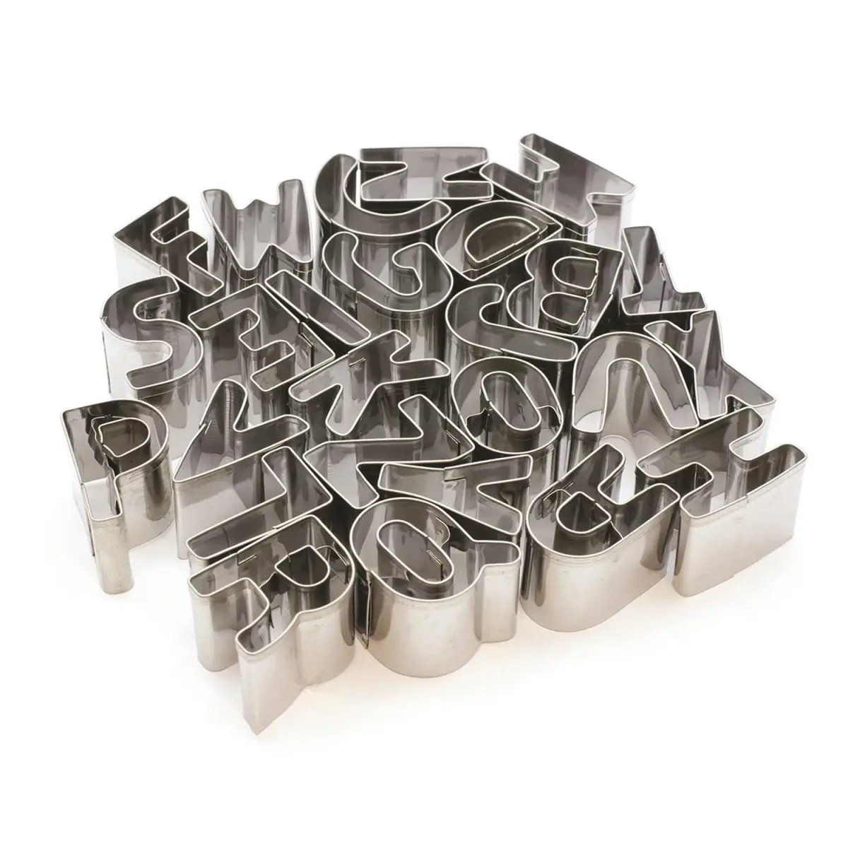 Emporte-Pièces 26 Lettres «Alphabet» 2cm Argent