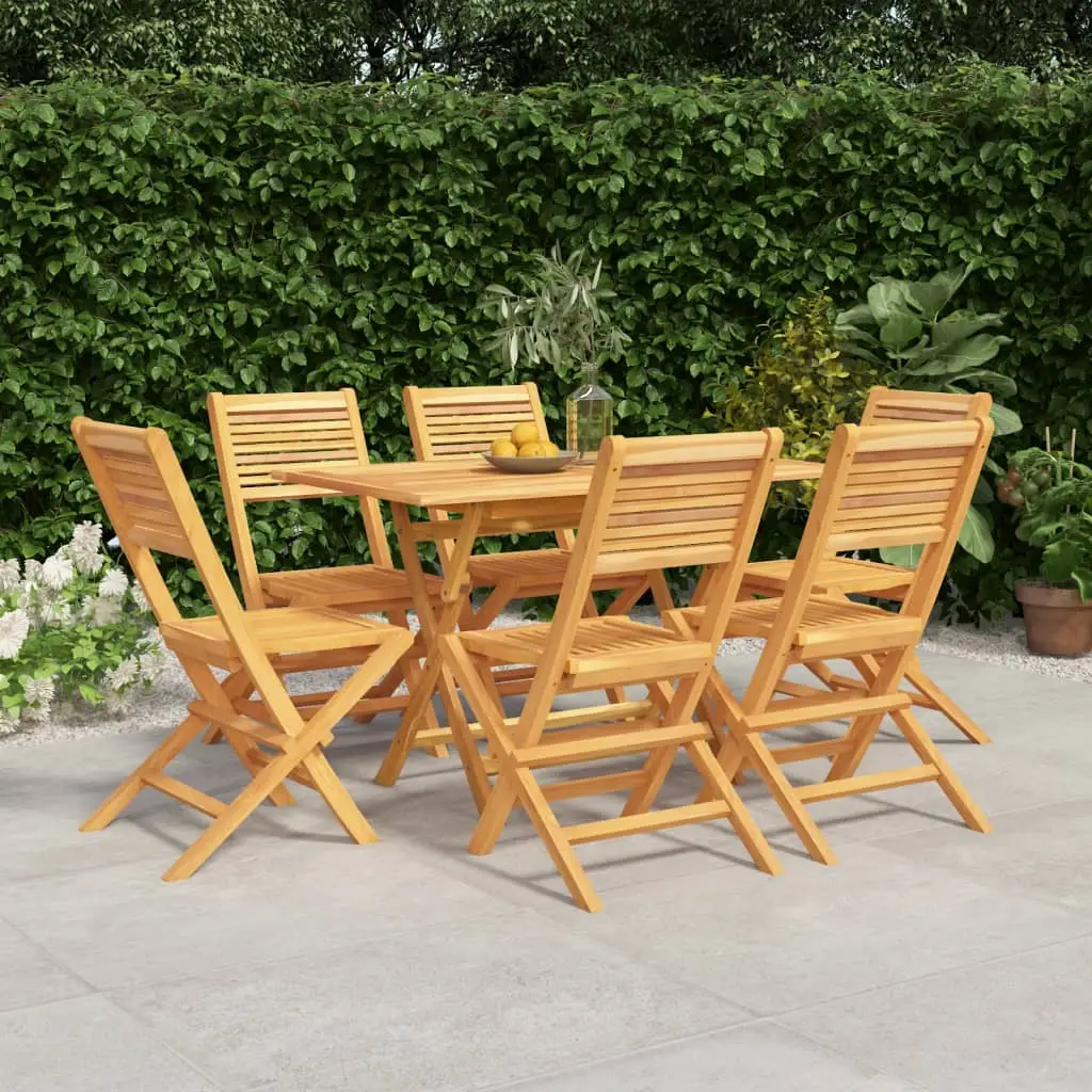 Ensemble à manger de jardin 7 pcs Bois de teck solide vidaXL 3155012