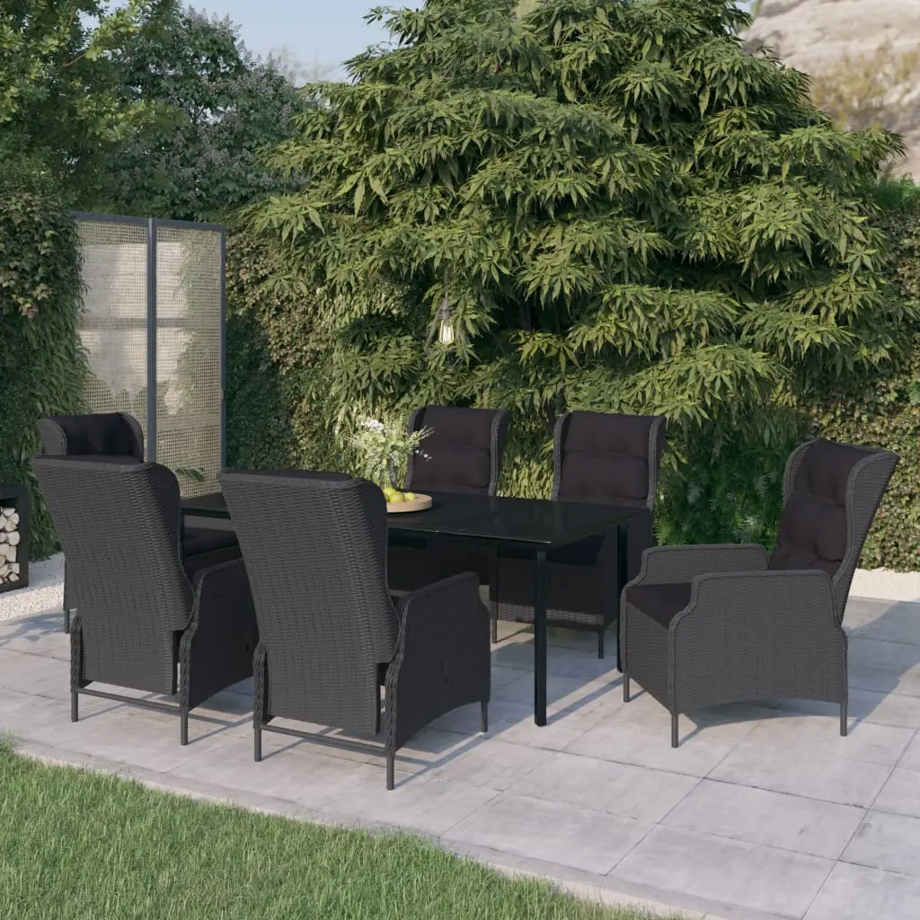 Ensemble à manger de jardin 7 pcs Gris foncé vidaXL 3099641