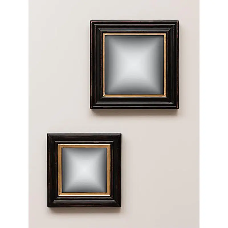 Ensemble 2 miroirs convexes carrés 30x30cm