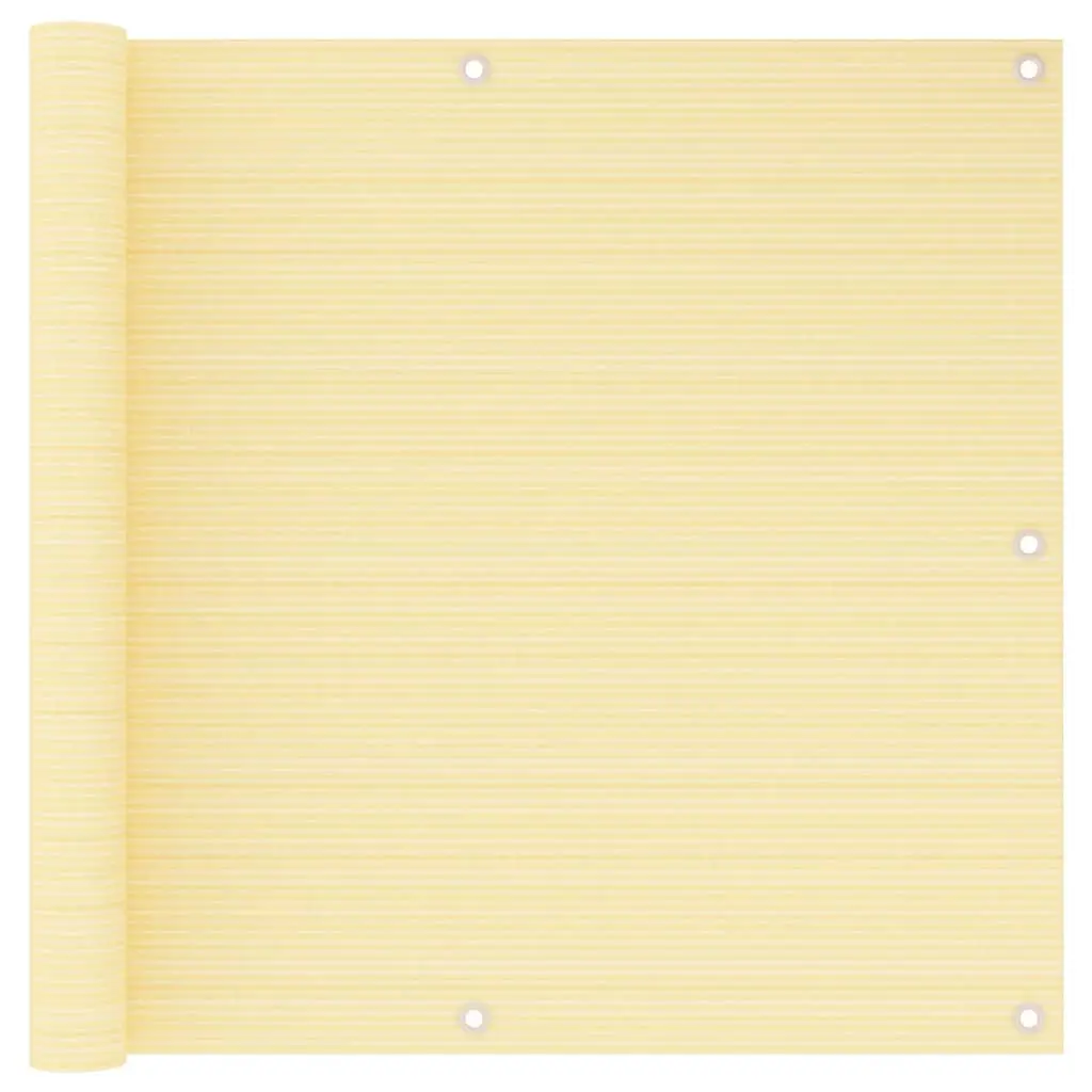 Écran de balcon brise pare vue protection confidentialité 90 x 500 cm PEHD beige