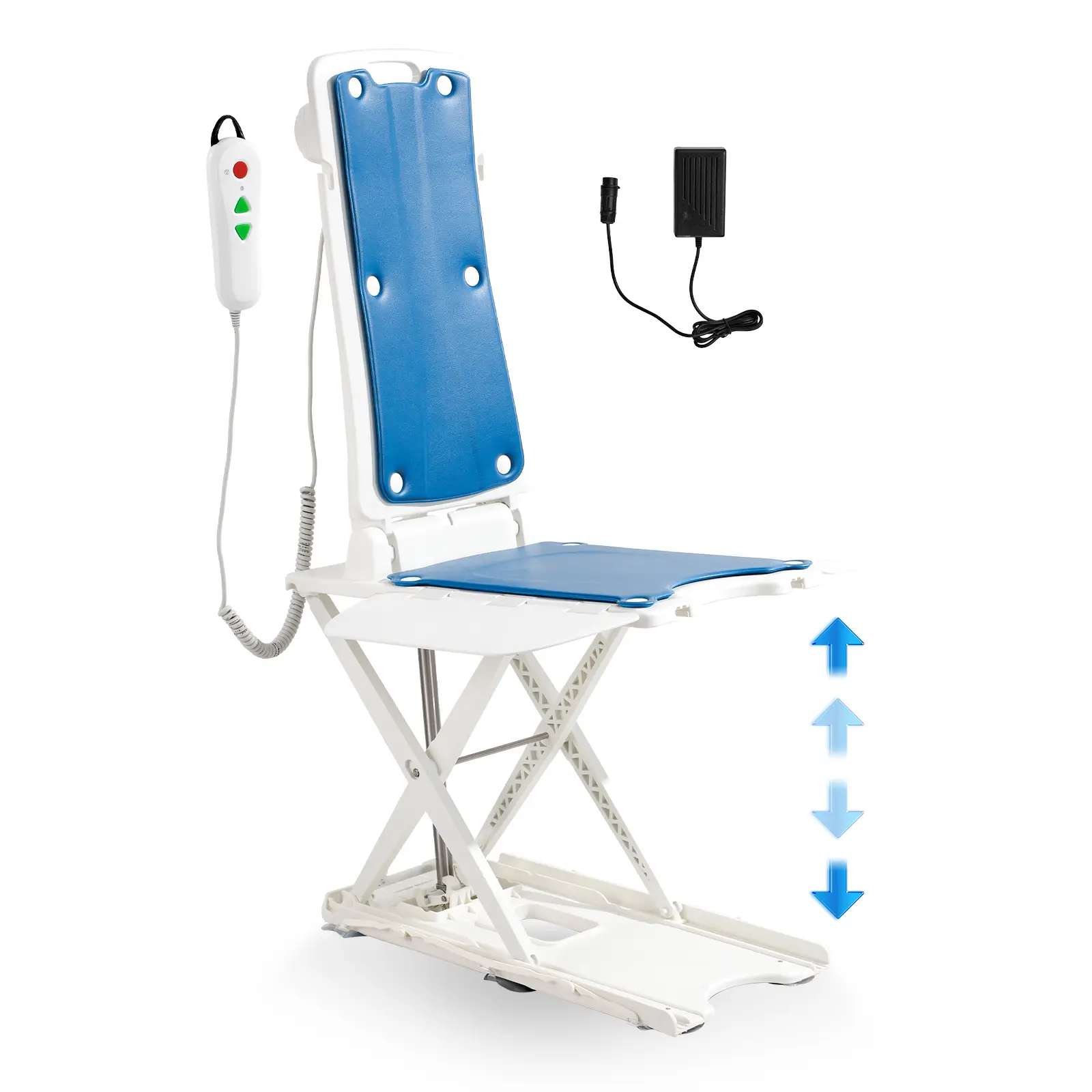 VEVOR Élévateur de bain électrique, 77-507 mm, supporte 140,6 kg, inclinaison 45°, pour personnes âgées/patients.