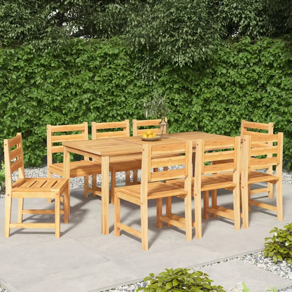 Ensemble à manger de jardin 9 pcs Bois de teck solide vidaXL 3157190