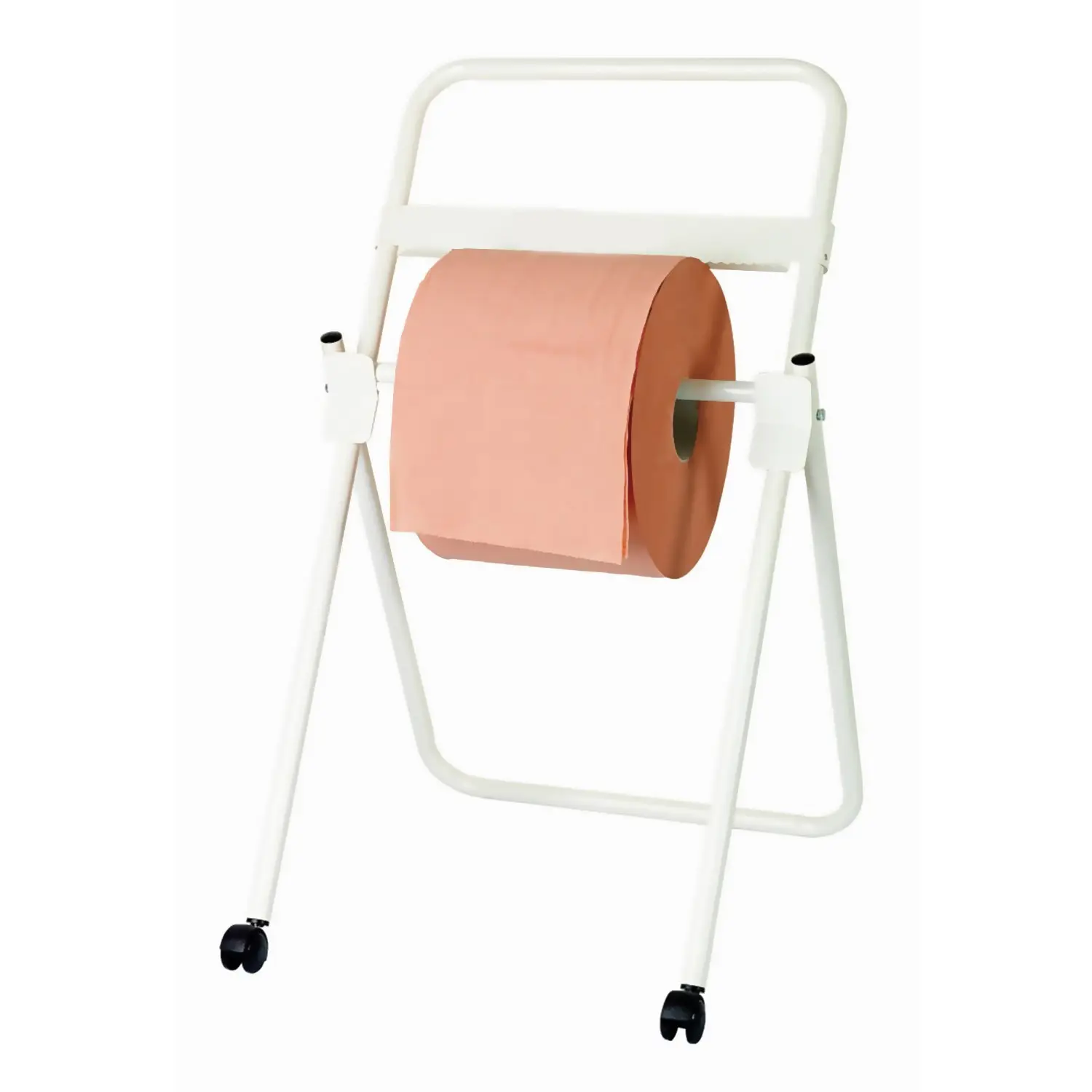 Dévidoir de papier sur pied pour bobine d’essuyage 35cm max, garages, les chantiers, ateliers de maintenance et d’entretien