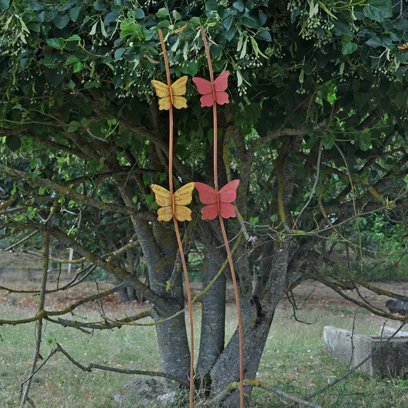Ensemble 2 tuteurs Papillons 150×11 cm