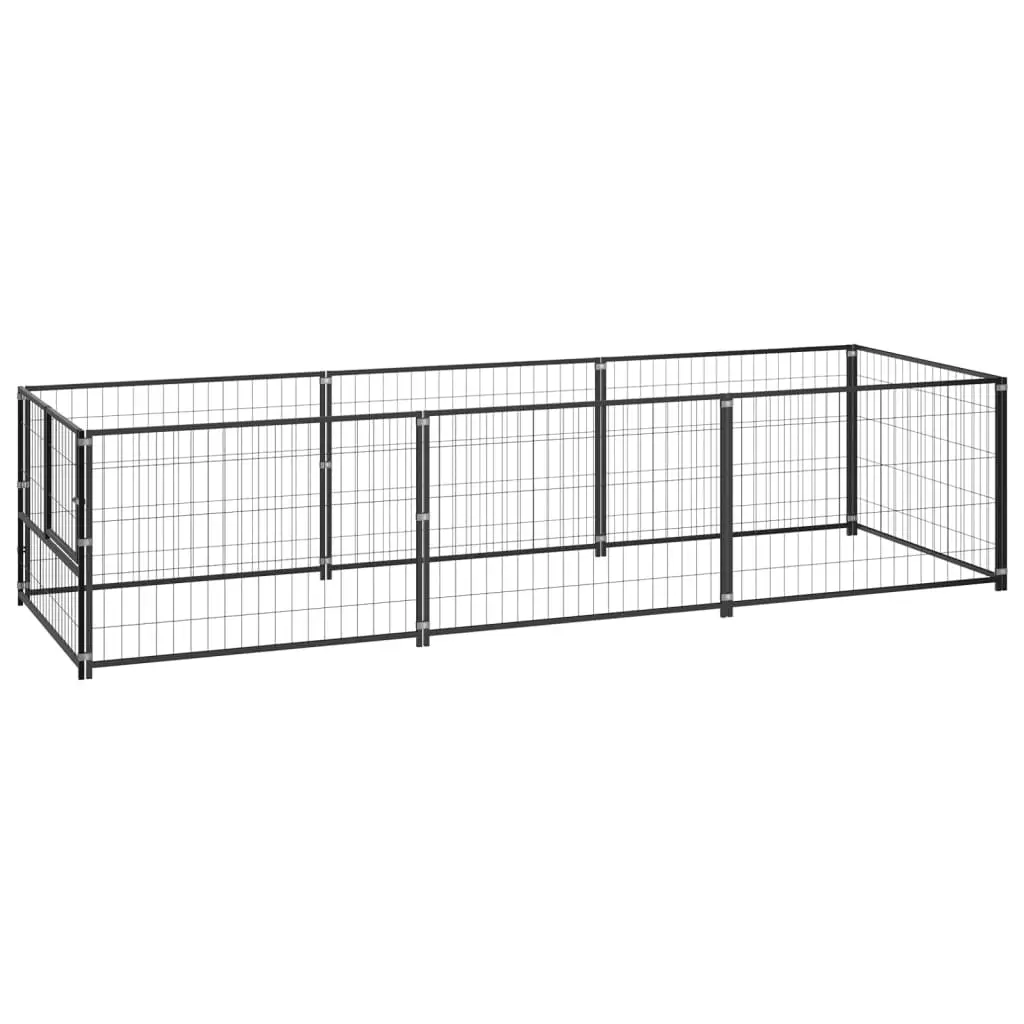 Enclos pour chien en acier robuste sécurisé pour jardin Noir 3 m² – ComfortXL Outdoor Living