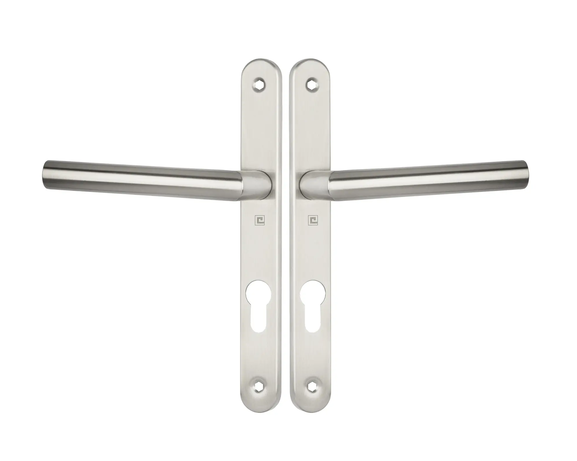 Ensemble 1394 entraxe 70mm sur plaque étroite clé I inox brossé – HERACLES – B-INOX-PE05