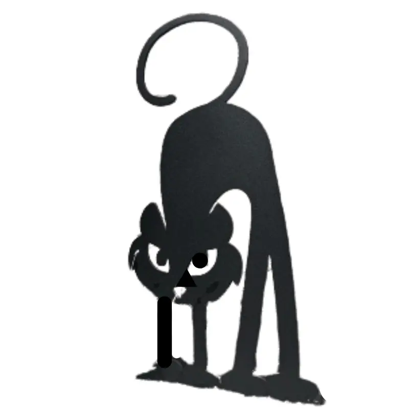 Déco jardin : Chat Gaston Métal – Noir 45 cm – Jardinex