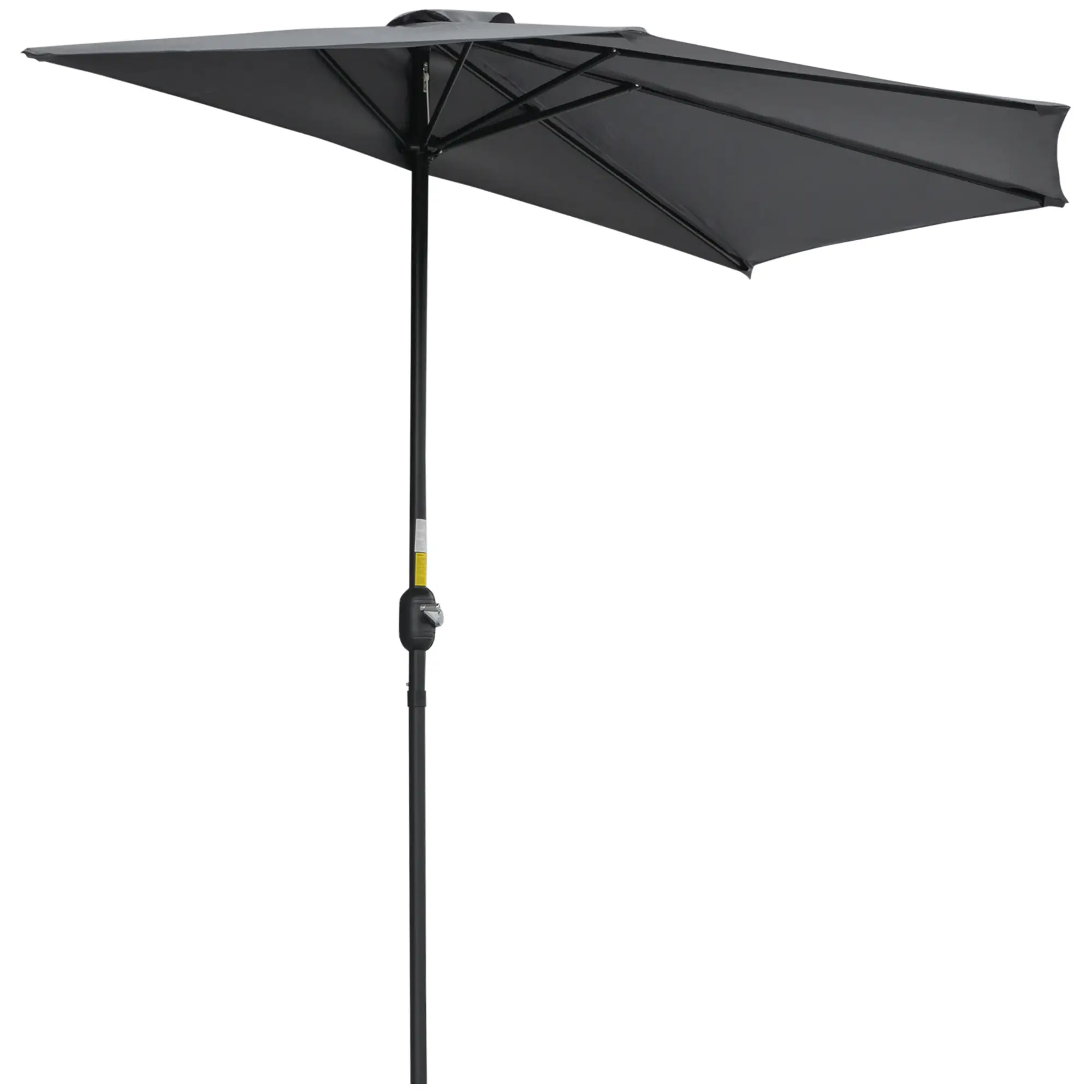 Parasol de balcon 2,93×1,5×2,49m 5 entretoises métal polyester haute densité gris – Outsunny