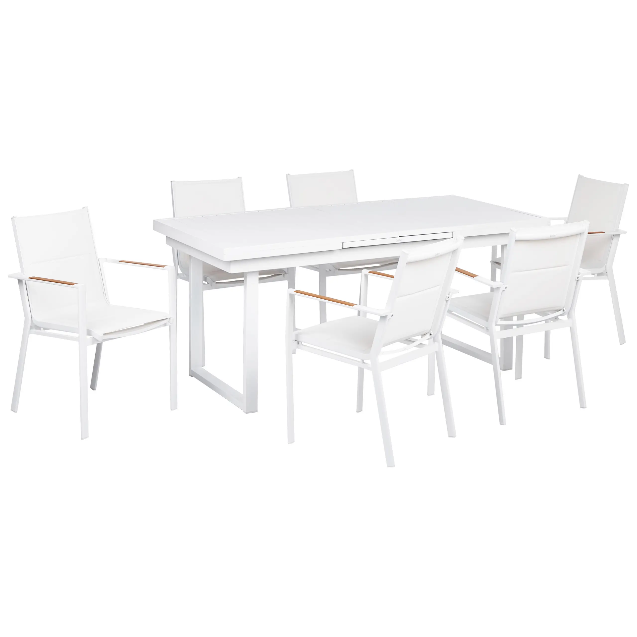 Set de salle à manger, 6 Personnes Aluminium Blanc VALCANETTO/BUSSETO – Beliani